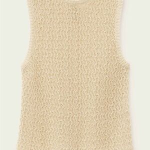 ba&sh Textured Cream Tank Top